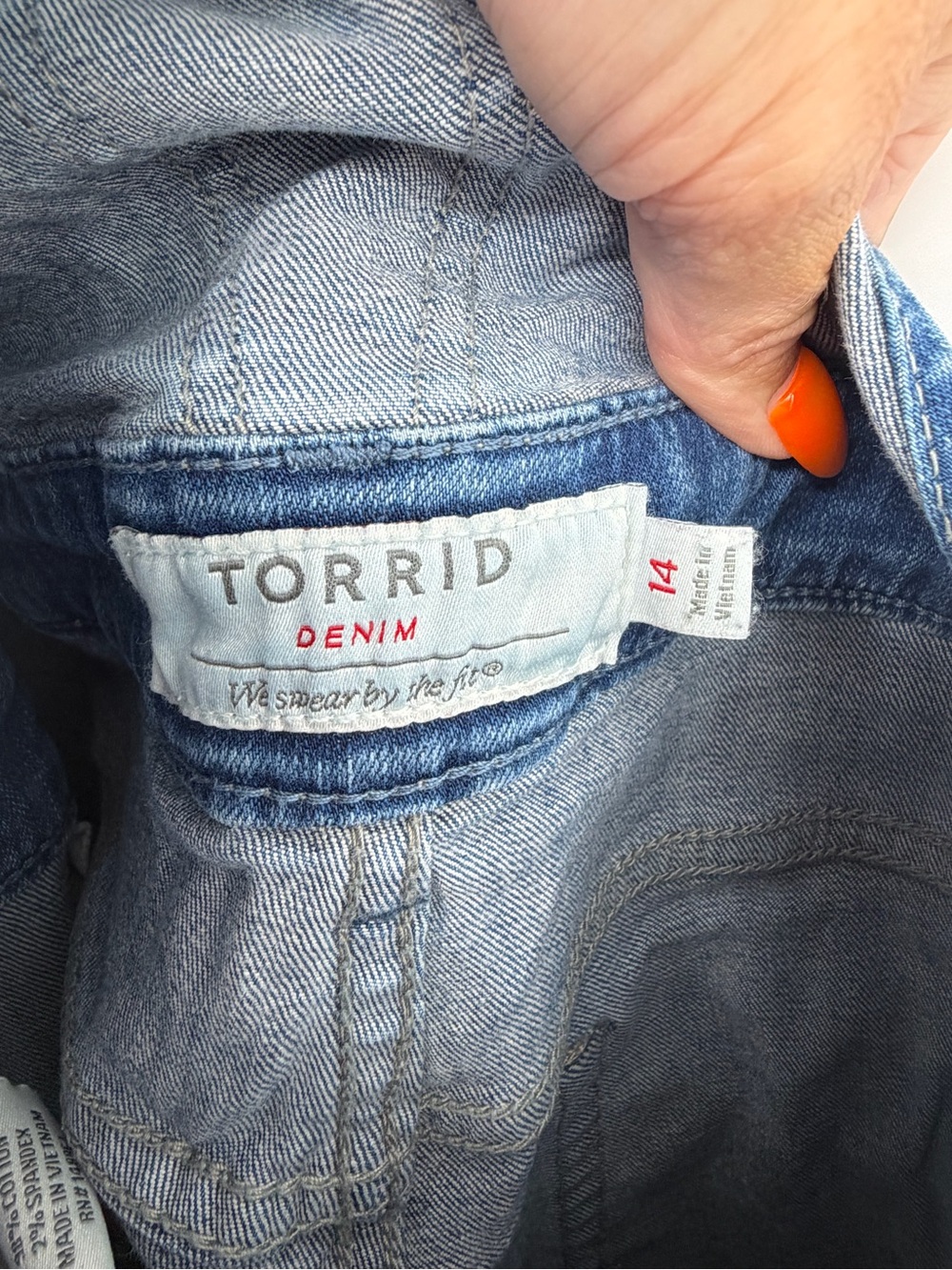 Torrid distressed denim overalls in light wash - Picture 3 of 5